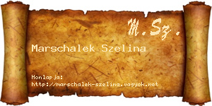 Marschalek Szelina névjegykártya